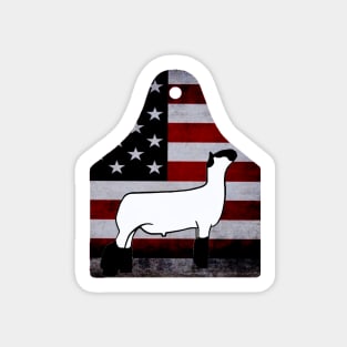 American Flag Ear Tag - Market Lamb 2 - NOT FOR RESALE WITHOUT PERMISSION Sticker